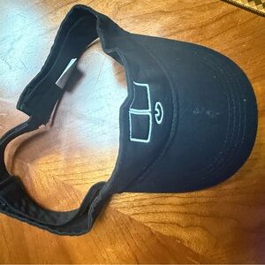 Black Visor with Embroidered Logo